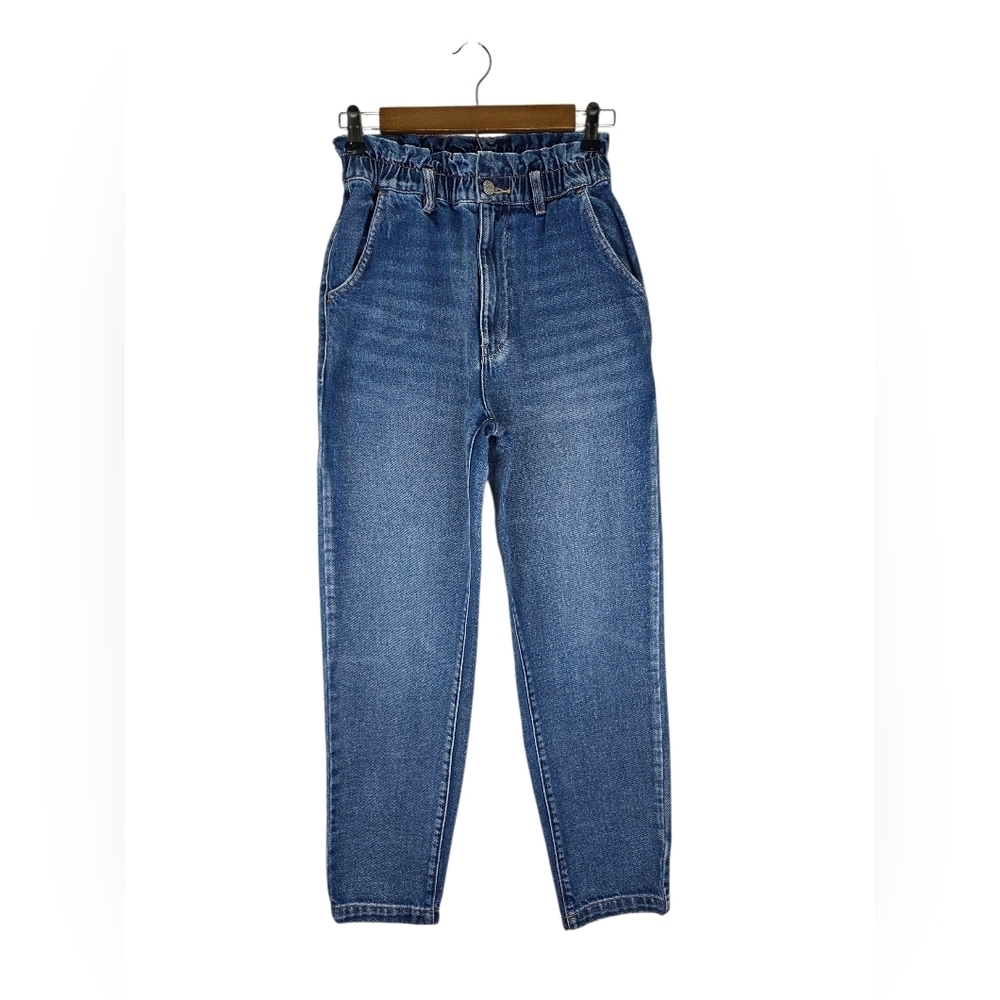 Bdg Urban Outfitters Pull On Mom  High-Waisted 100% Cotton Stretch Jeans Size 24